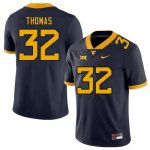 Men's West Virginia Mountaineers NCAA #32 James Thomas Navy Authentic Nike Stitched College Football Jersey OS15G03BP